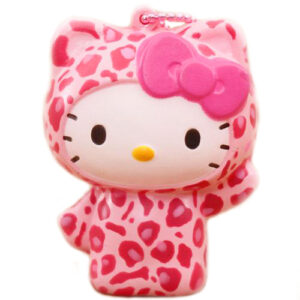 Pink Leopard Hello Kitty Squishy Charm