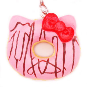 Small Pink Hello Kitty Donut Squishy Charm