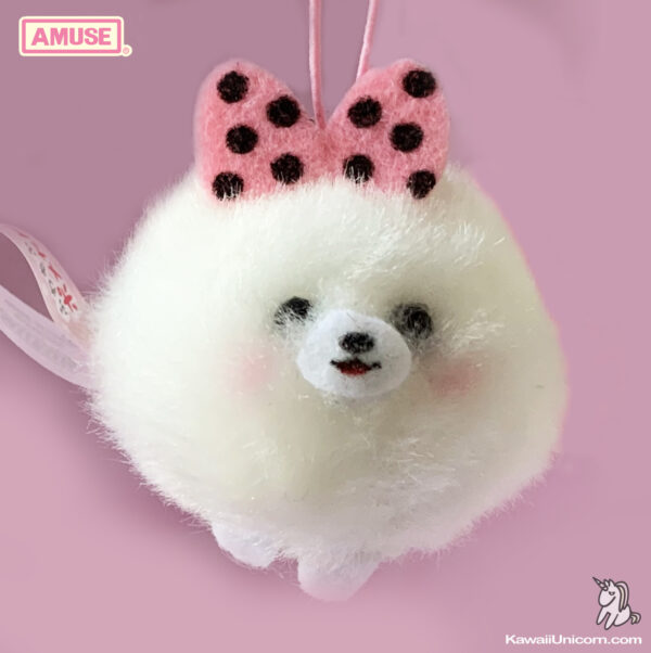 Amuse charm white pink bow